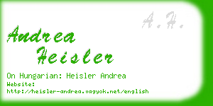 andrea heisler business card